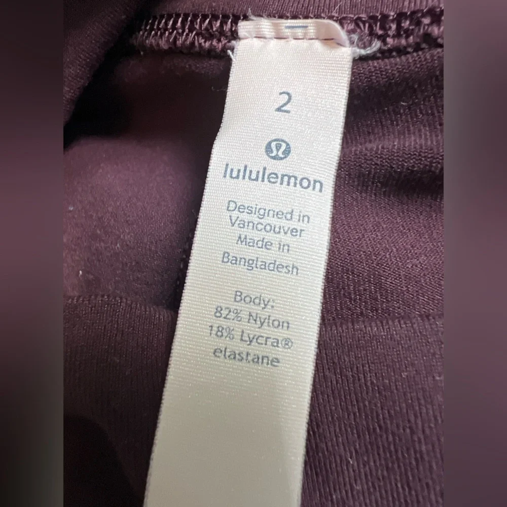 Lululemon Athletica Purple High-Waisted Leggings size 2